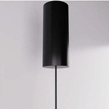 Arcato Minimalist Linear Pendant Light Black Metal Lamp for Bedroom