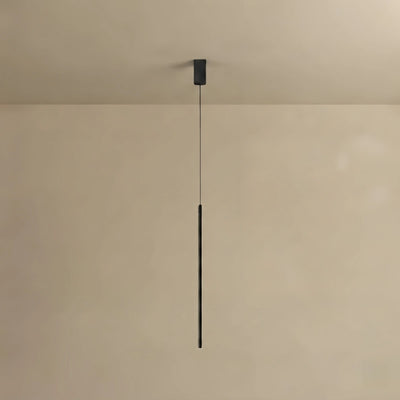 Arcato Minimalist Linear Pendant Light Black Metal Lamp for Bedroom