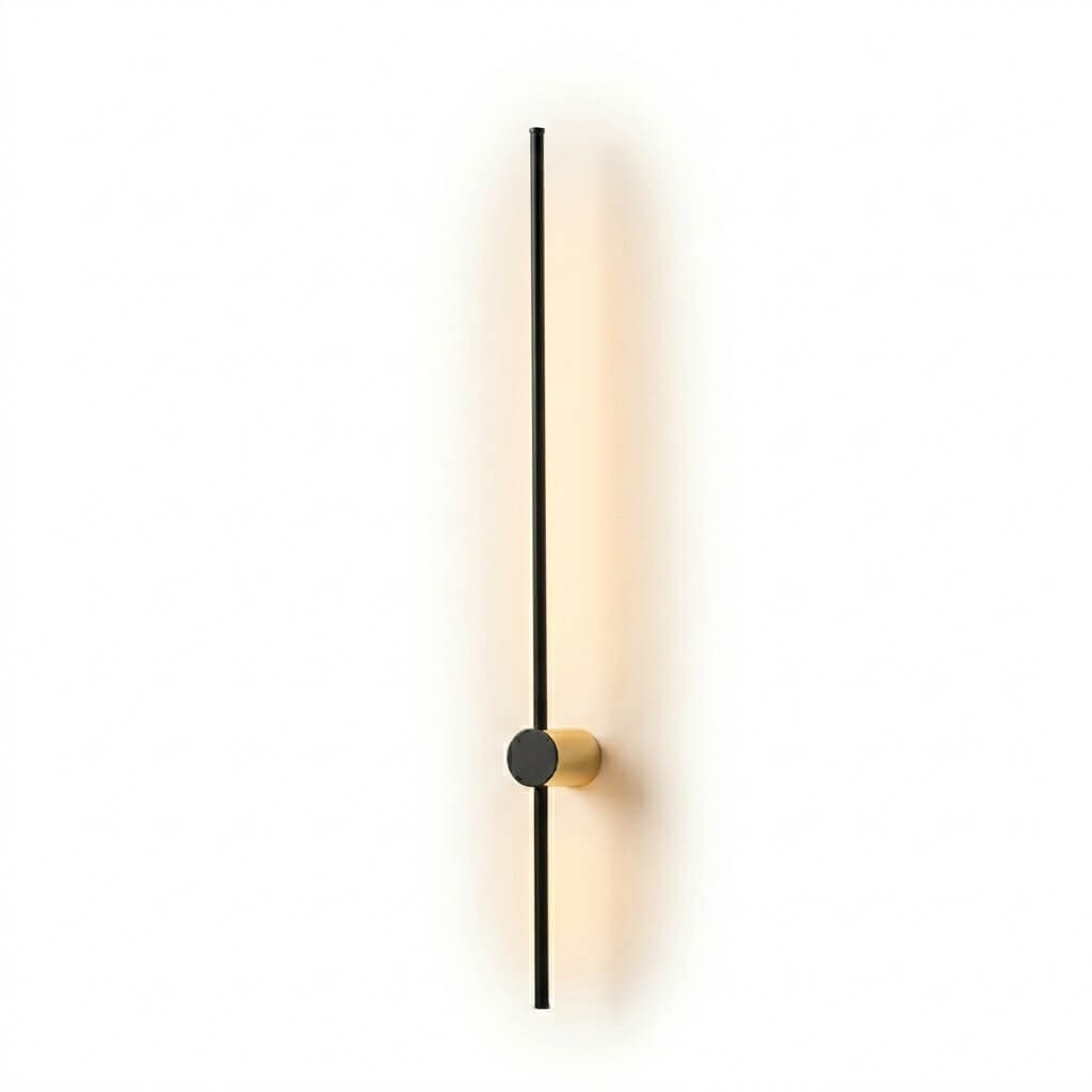 Arcato Minimalist Linear Wall Lamp – Black Modern Light for Living/Bedroom
