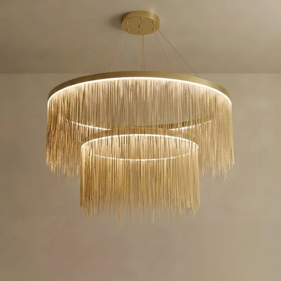 Velora Royal Pendant Light –Gold/Satin Nickel Metal Finish for Living Room
