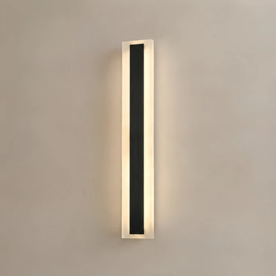 Arcato Minimalist Black LED Wall Lamp - Waterproof Metal & Acrylic Linear Bathroom