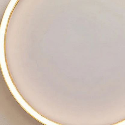 Zenno Minimalist Ring Dimmable Flush Mount Ceiling Light – Wood & Acrylic for Bedroom
