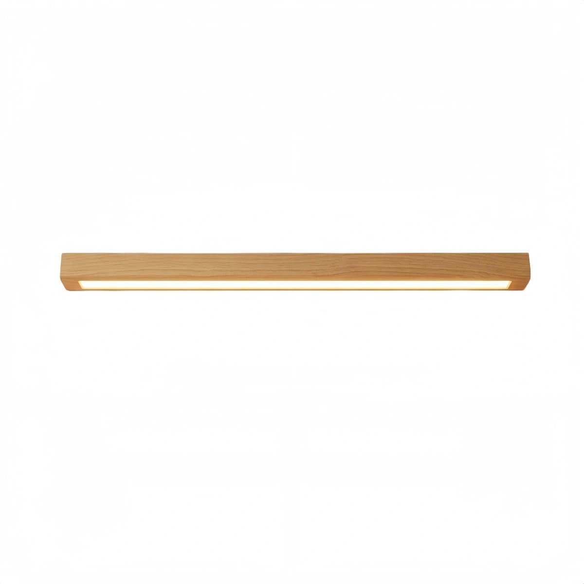 Zenno Minimalist Linear Ceiling Light -- Natural Wood/Walnut for Hallway