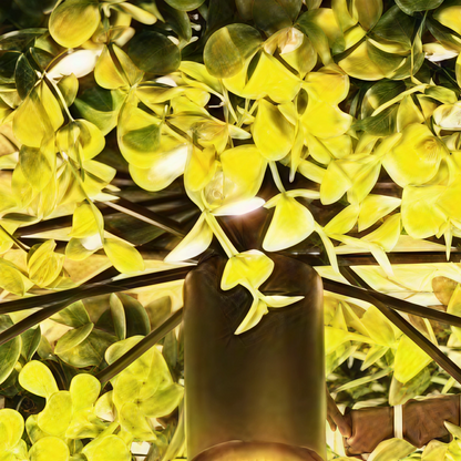 Botanica Art Deco Modern LED Ceiling Light – Plant Green Flush Mount Fixture