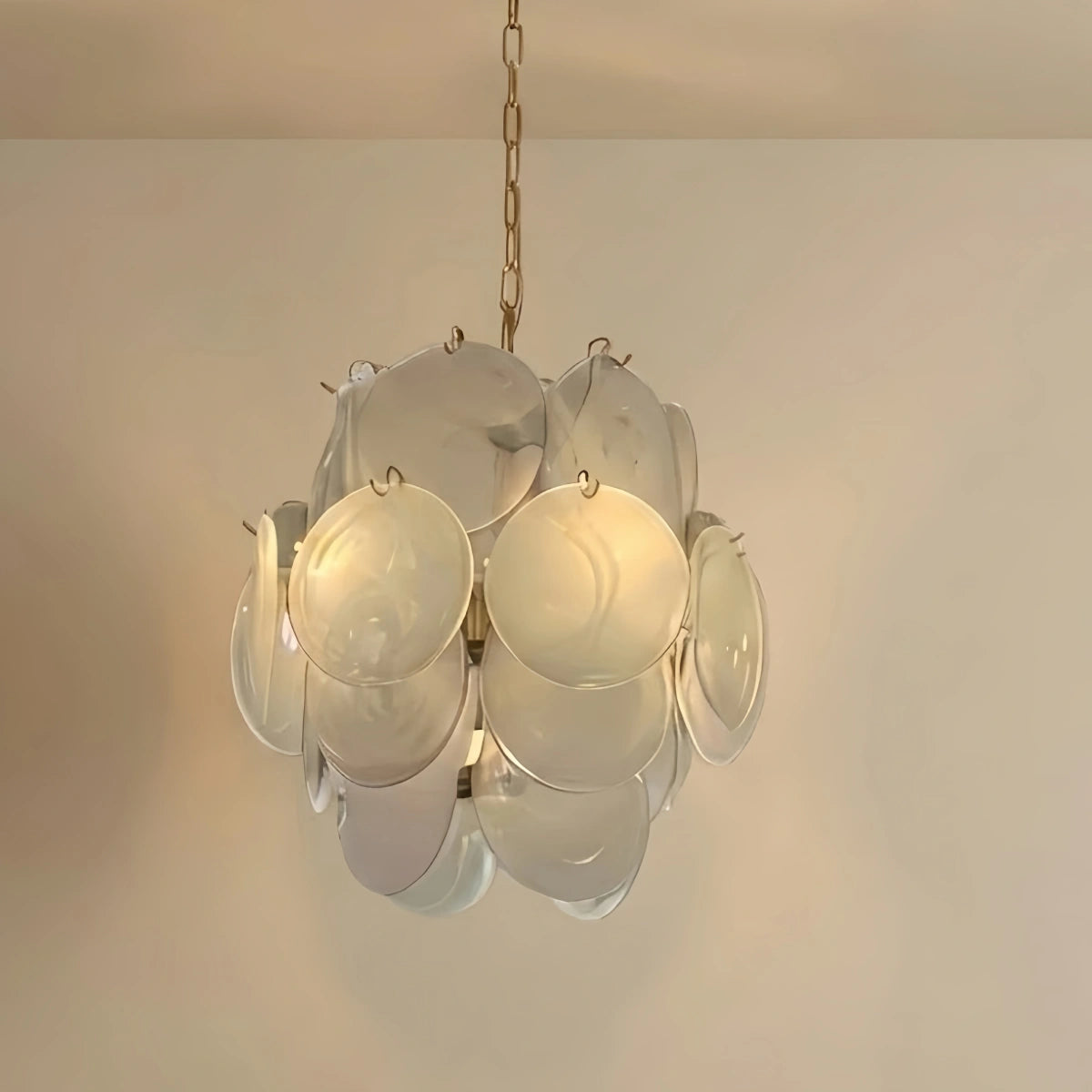 Vetro Art Deco  Chandelier -- Dimmable 3-Color Change for Dining Room