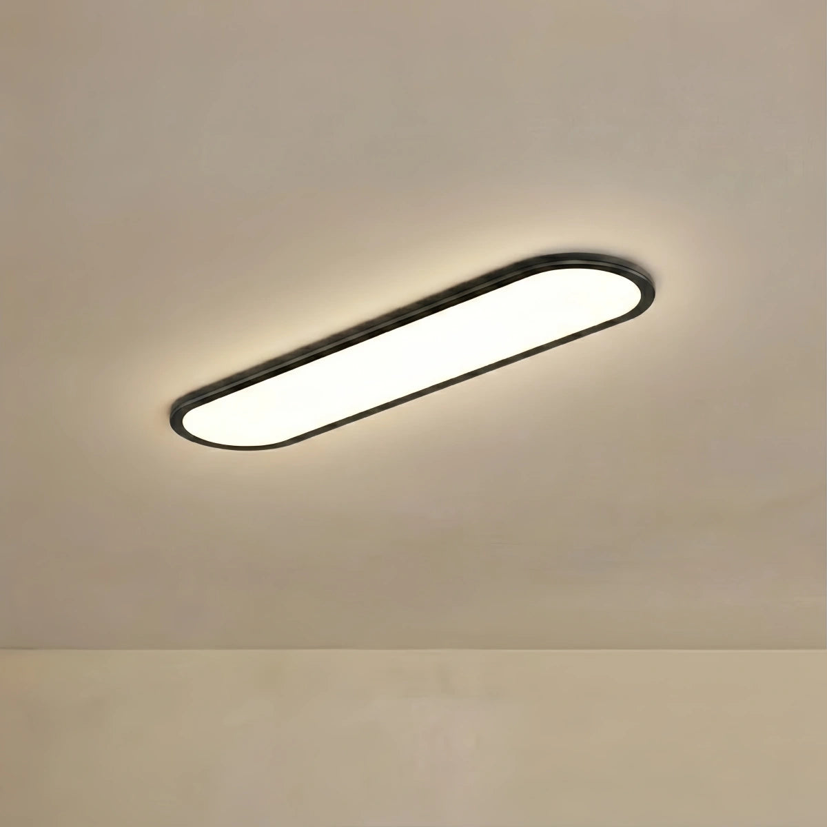 Arcato Minimalist White/Black LED Flush Mount Ceiling Light Living Room