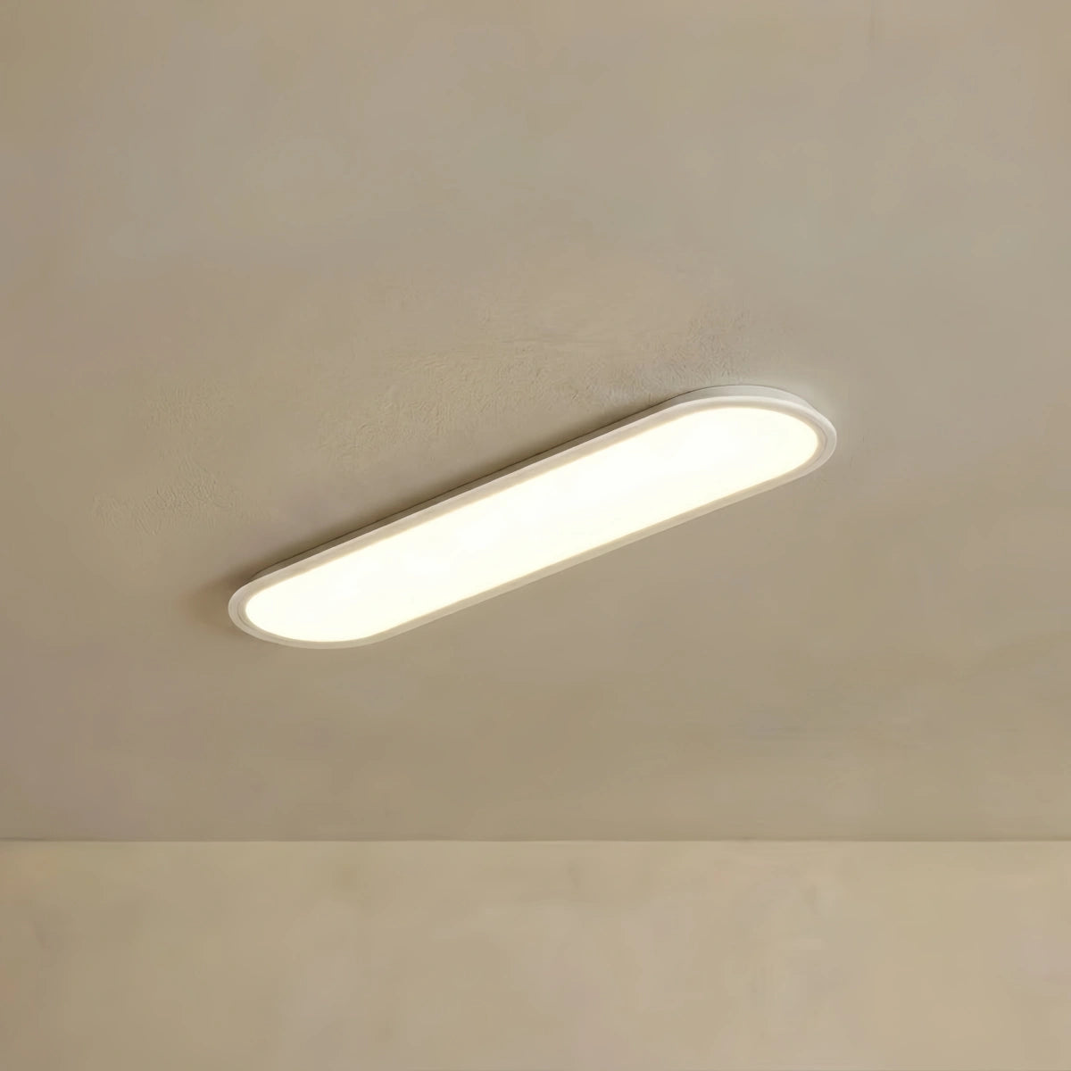 Arcato Minimalist White/Black LED Flush Mount Ceiling Light Living Room