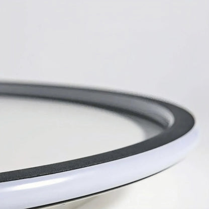 Embrace Modern Round Ceiling Light – Black&White Metal for Living Room