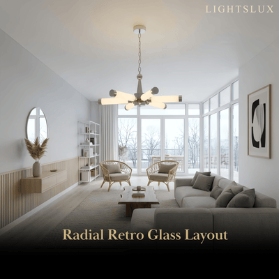 Irondale Industrial Chandelier -- Metal & Acrylic Dimmable for Dining Room