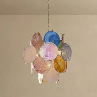 Vetro Art Deco  Chandelier -- Dimmable 3-Color Change for Dining Room