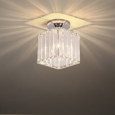 Vetro Modern Ceiling Lamp Metal/Crystal Design in Black/Gold/Silver for Bedroom