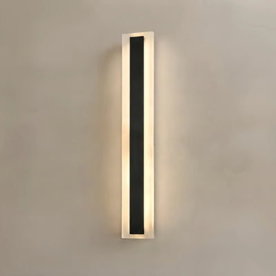 Arcato Minimalist Black LED Wall Lamp - Waterproof Metal & Acrylic Linear Bathroom