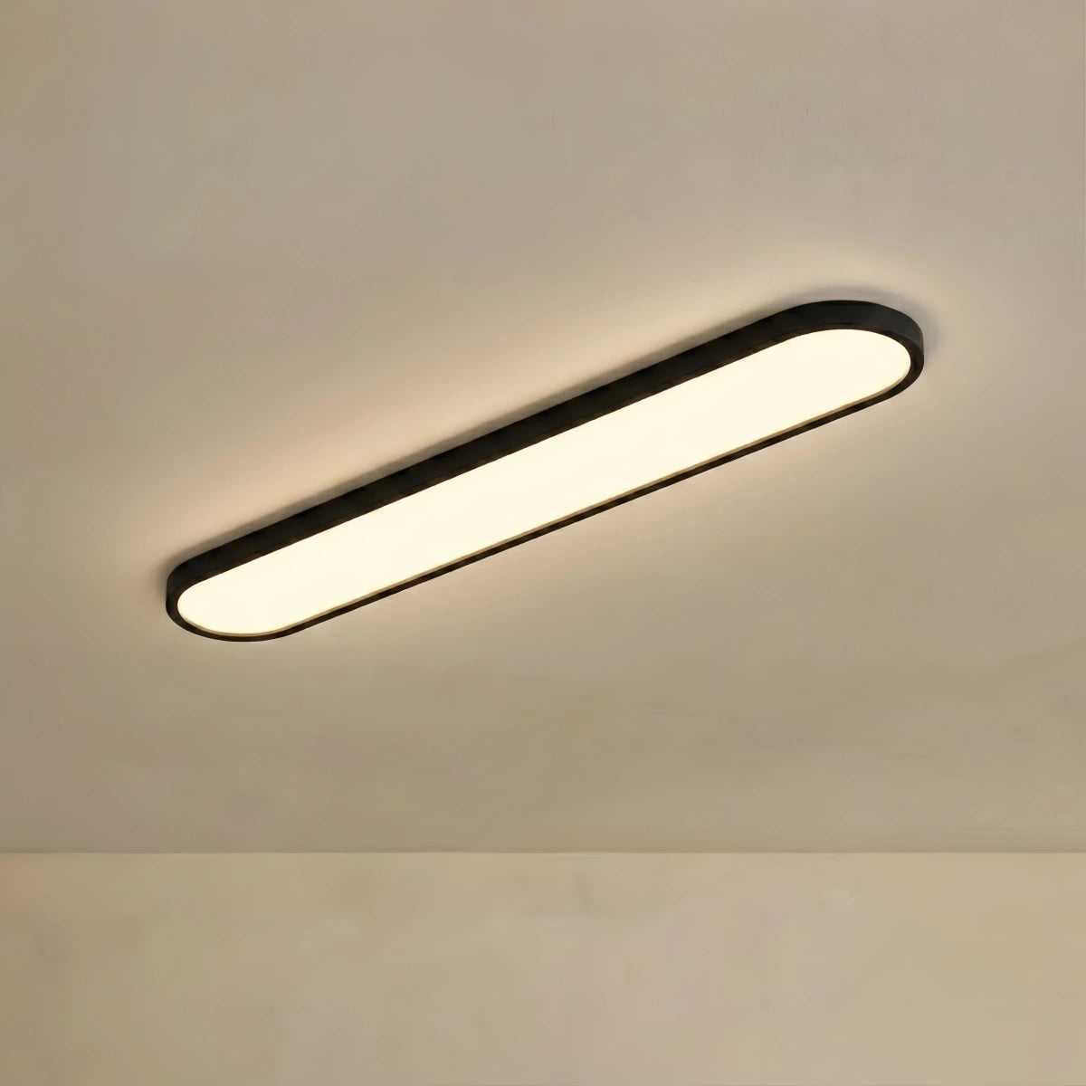 Arcato Minimalist White/Black LED Flush Mount Ceiling Light Living Room