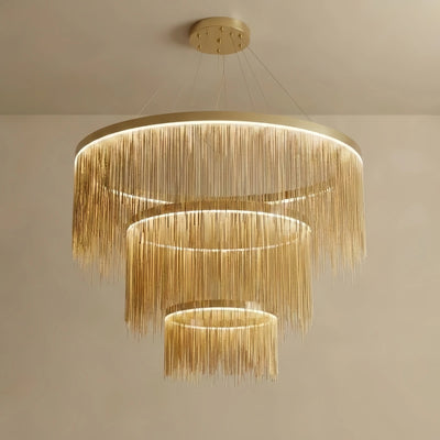 Velora Royal Pendant Light –Gold/Satin Nickel Metal Finish for Living Room