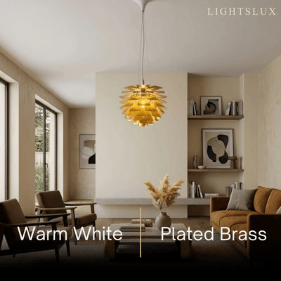 Vivara Nordic Aluminum Pendant Light — Pinecone Design Siver/White/Black for Dining Room