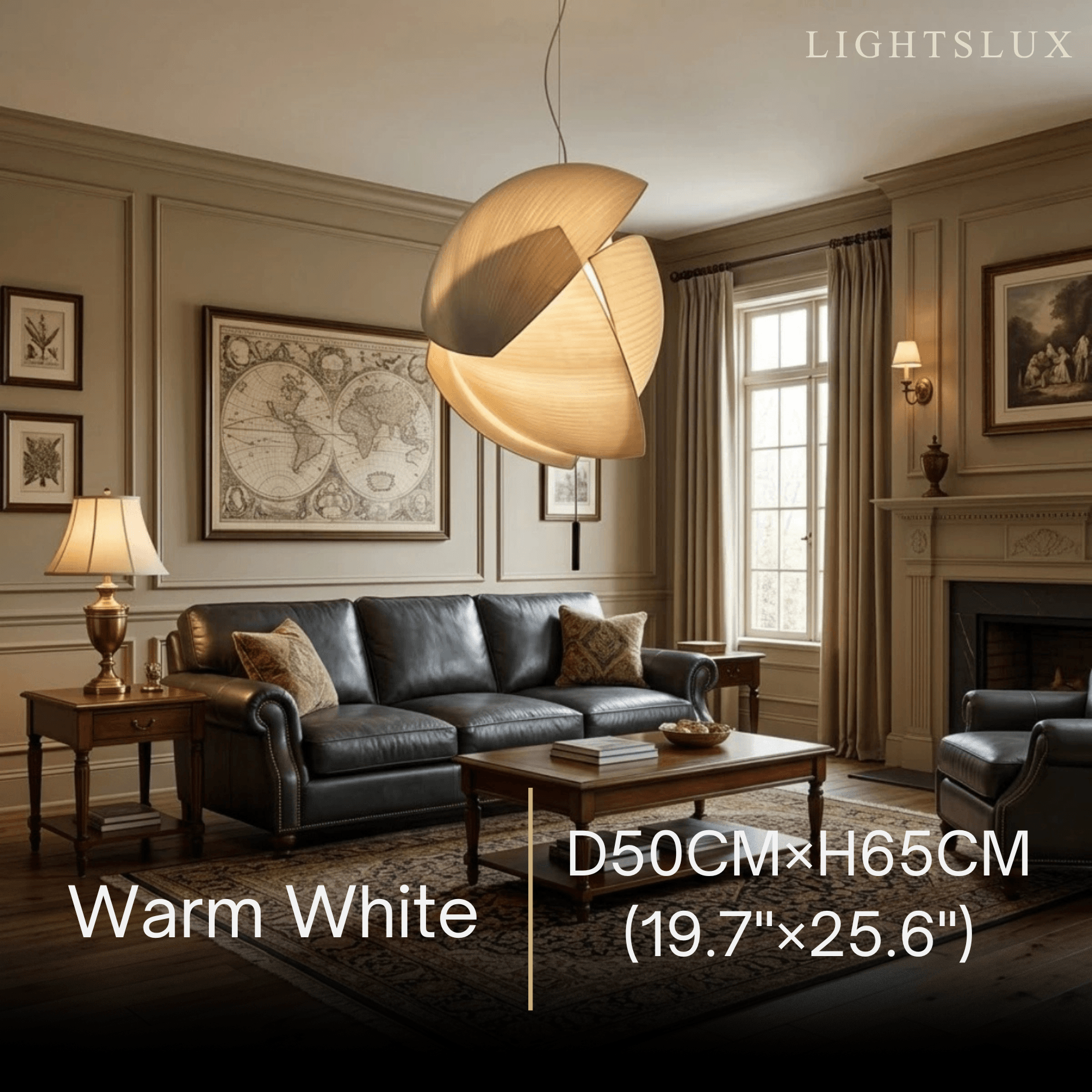 Zenno Wabi-sabi Fabric Pendant Light -- Fabric & Metal for Living Room