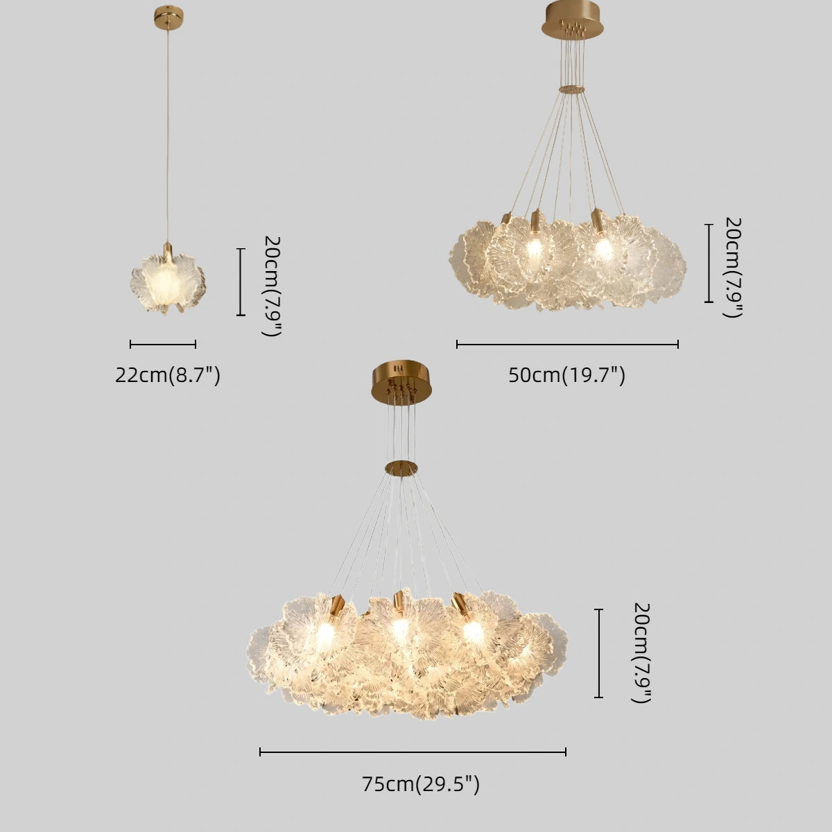 Vivara Modern Cloud Chandelier -- Colorful Acrylic White/Pink/Purple/Blue for Dining Room
