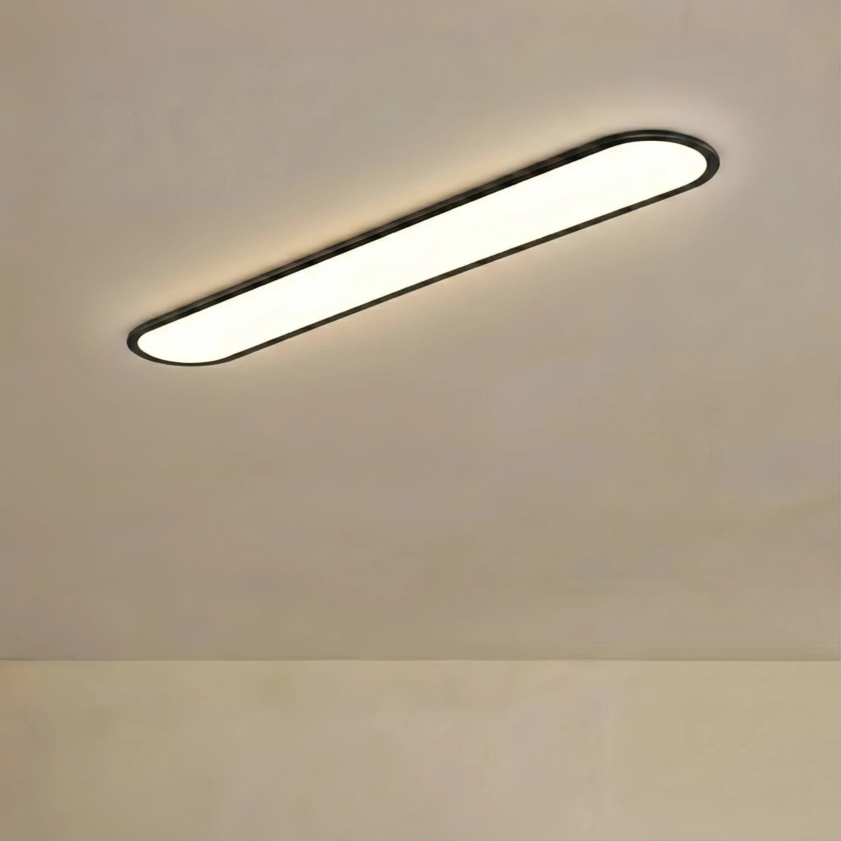 Arcato Minimalist White/Black LED Flush Mount Ceiling Light Living Room