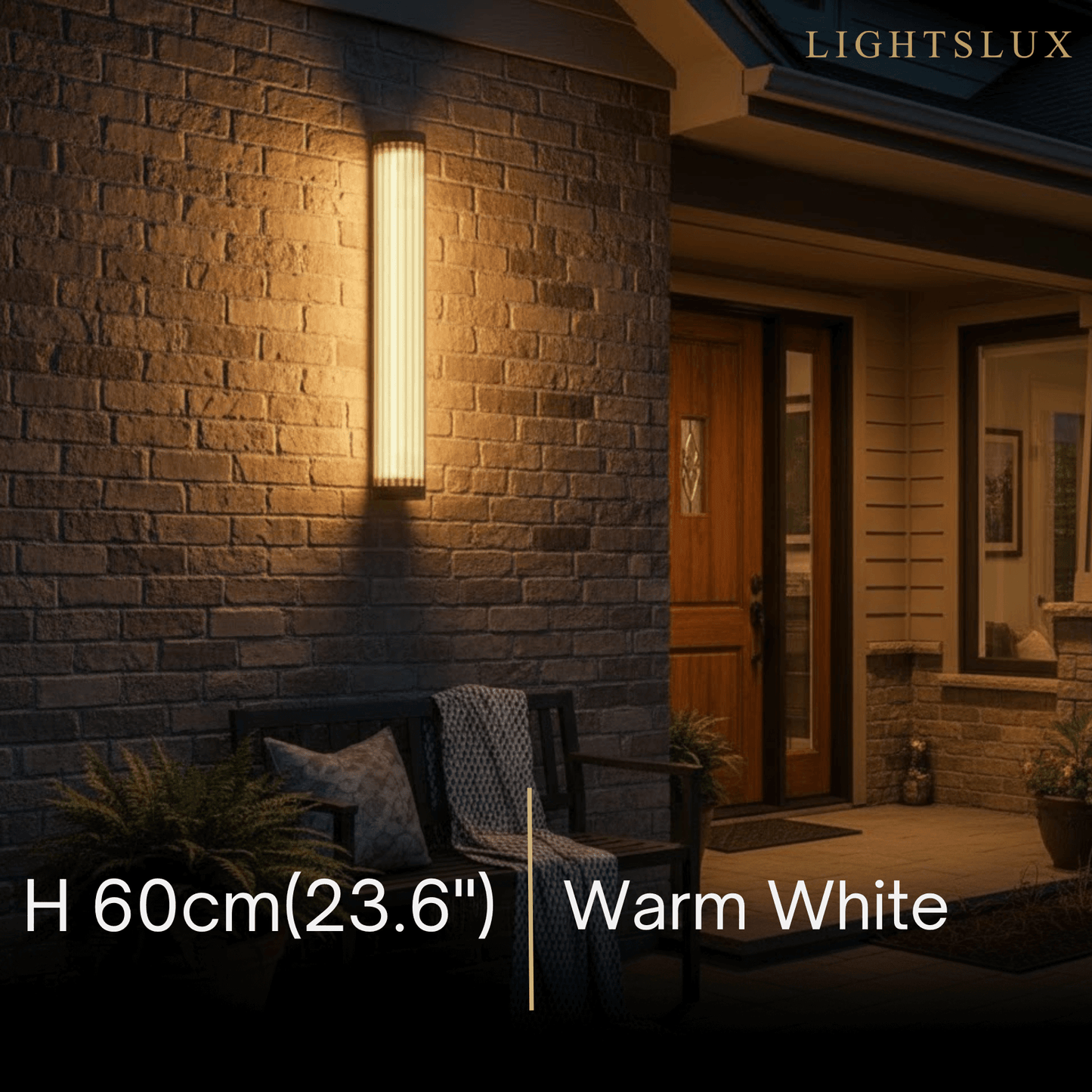 Irondale Modern Black LED Outdoor Wall Sconce – Waterproof Light for Garden/Courtyard