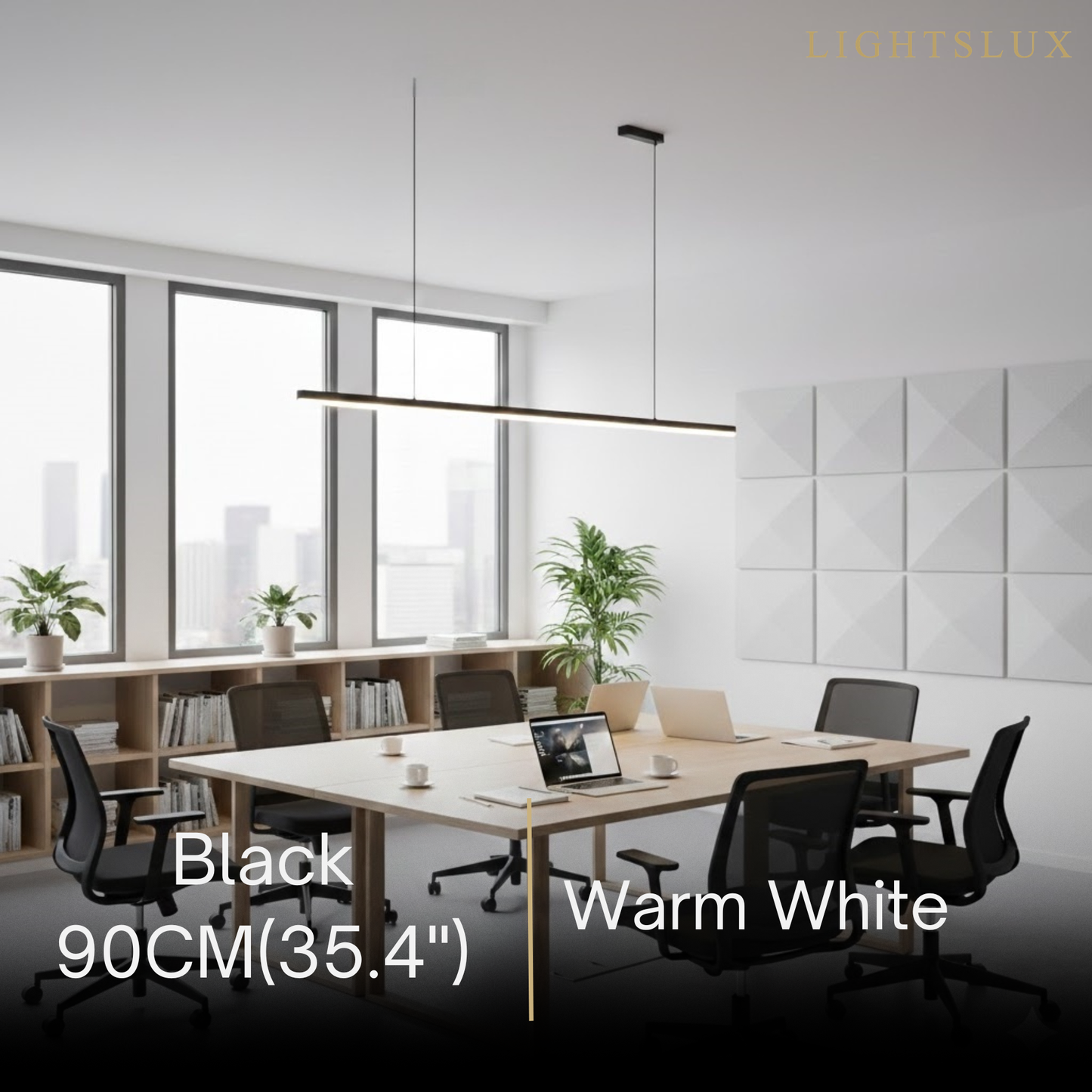 Arcato Modern LED Pendant Light – White/Black Metal/Glass for Dining Room