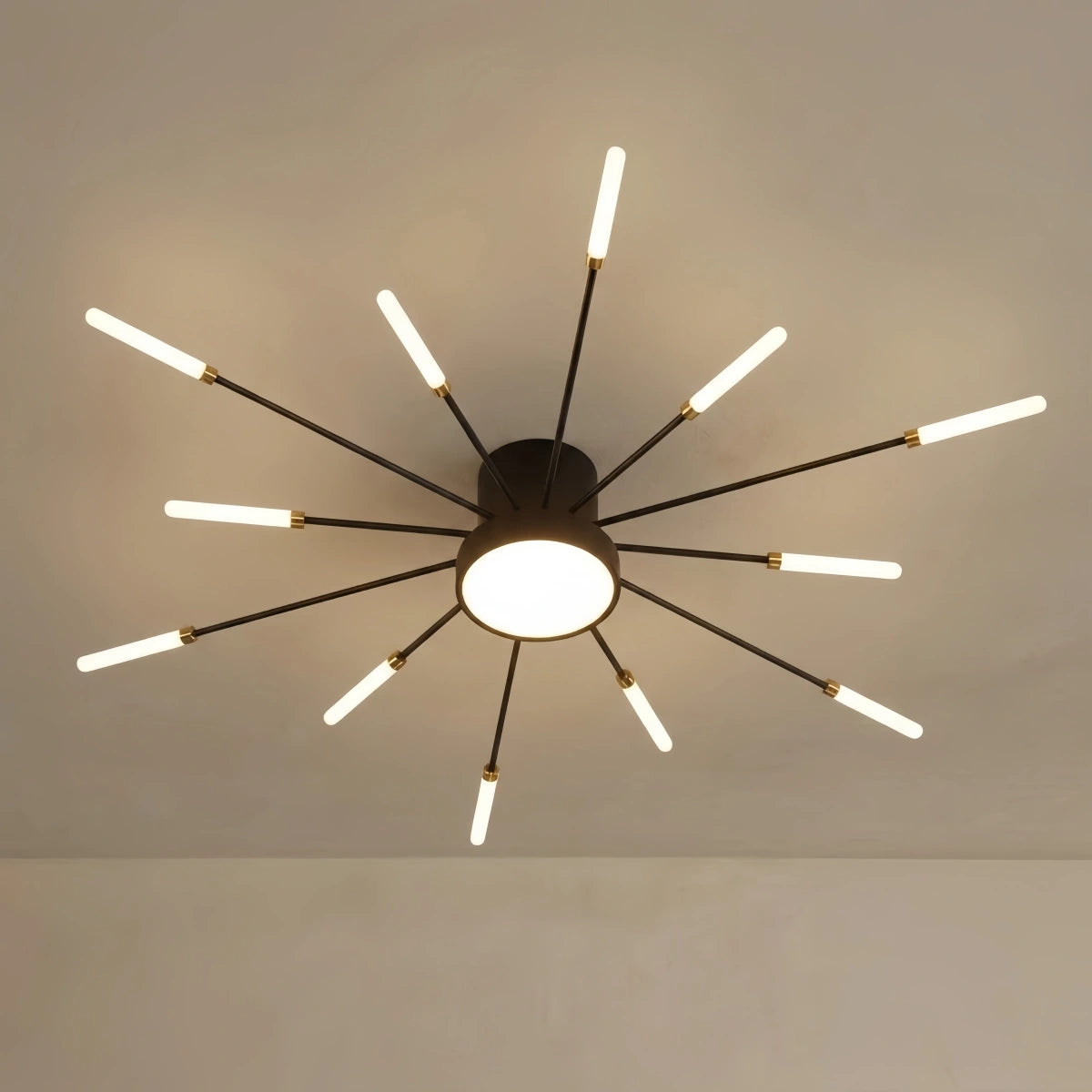 Nebula Modern Firework Ceiling Light –  Gold/Black for Bedroom Dining Room Living Room