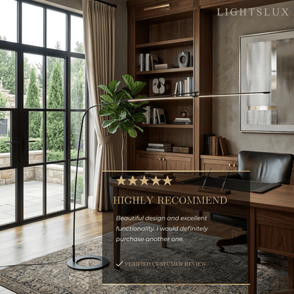 Arcato Modern Black Floor Lamp 