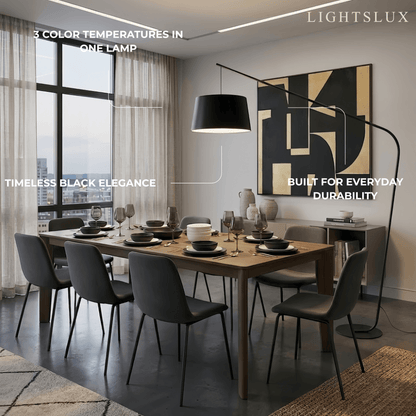 Velora Modern Black Floor Lamp