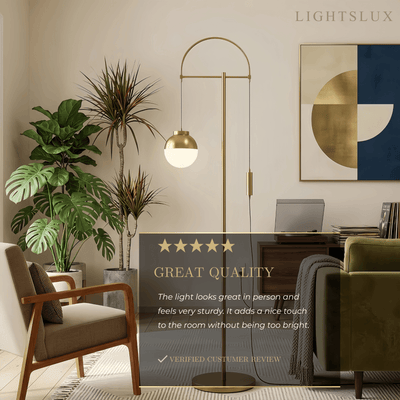 Velora Modern Gold Floor Lamp