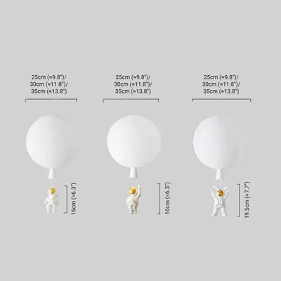 Vivara Designer Acrylic Ceiling Light - Astronaut Balloon for Children's Room