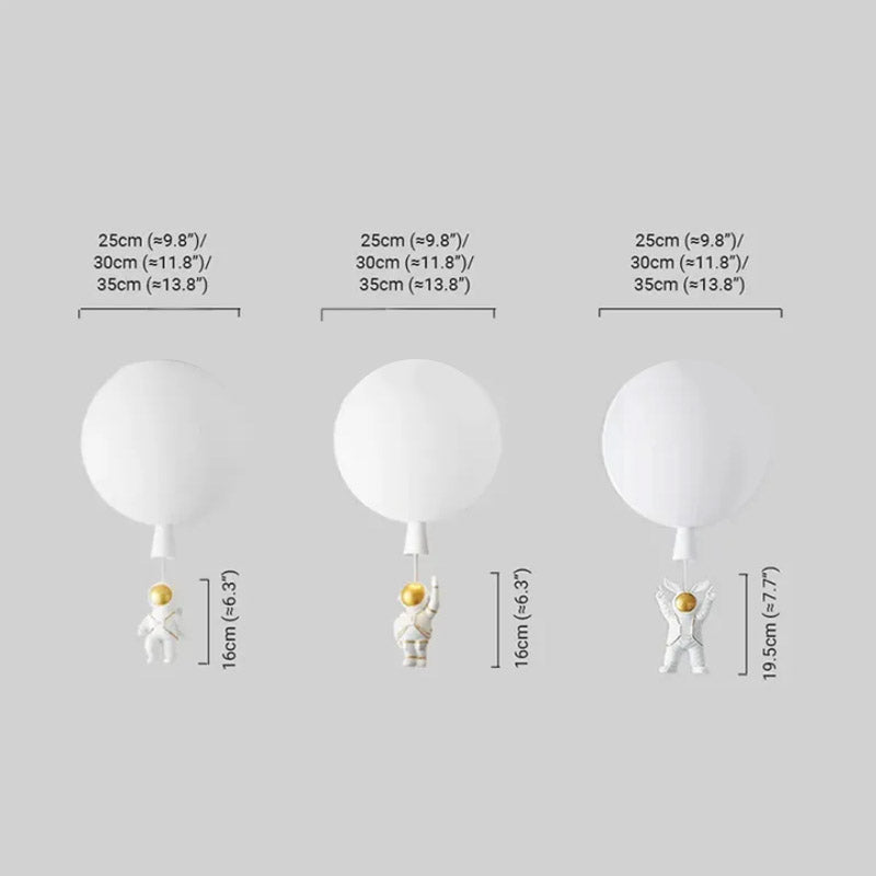 Vivara Designer Acrylic Ceiling Light - Astronaut Balloon for Children's Room
