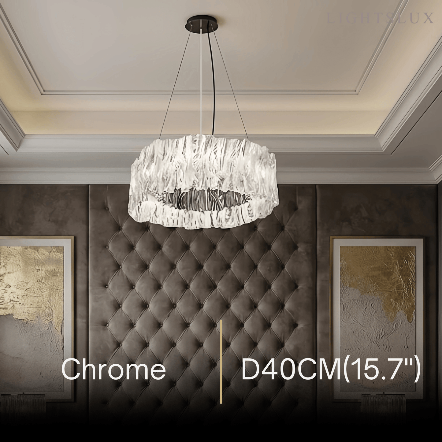 Pendant Light – White/Gold/Chrome Acrylic for Living Room