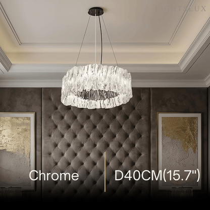 Pendant Light – White/Gold/Chrome Acrylic for Living Room