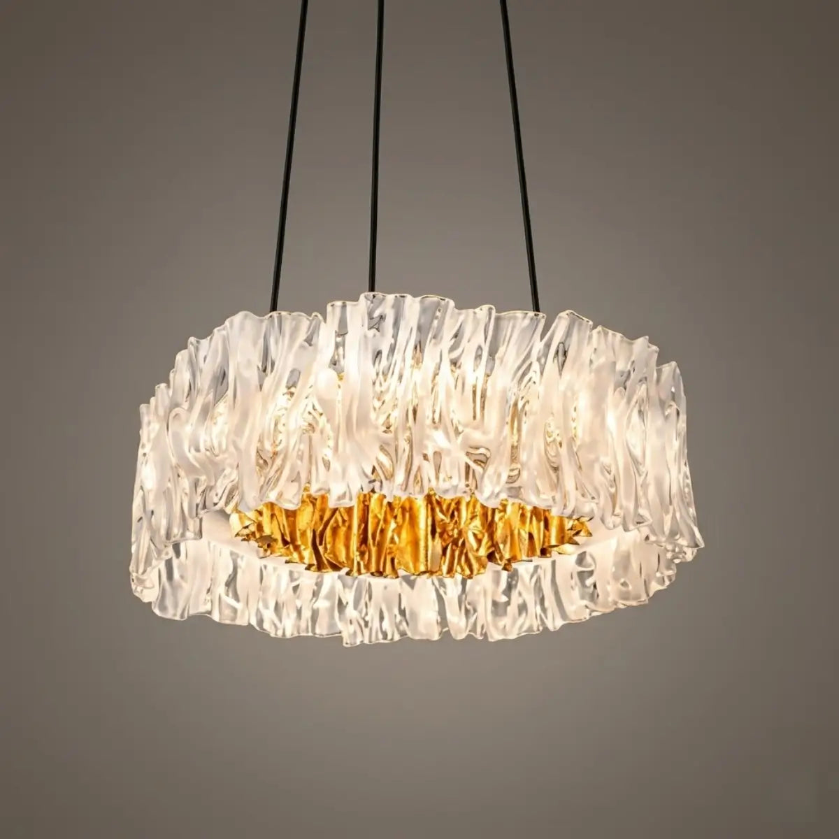  Pendant Light – White/Gold/Chrome Acrylic for Living Room