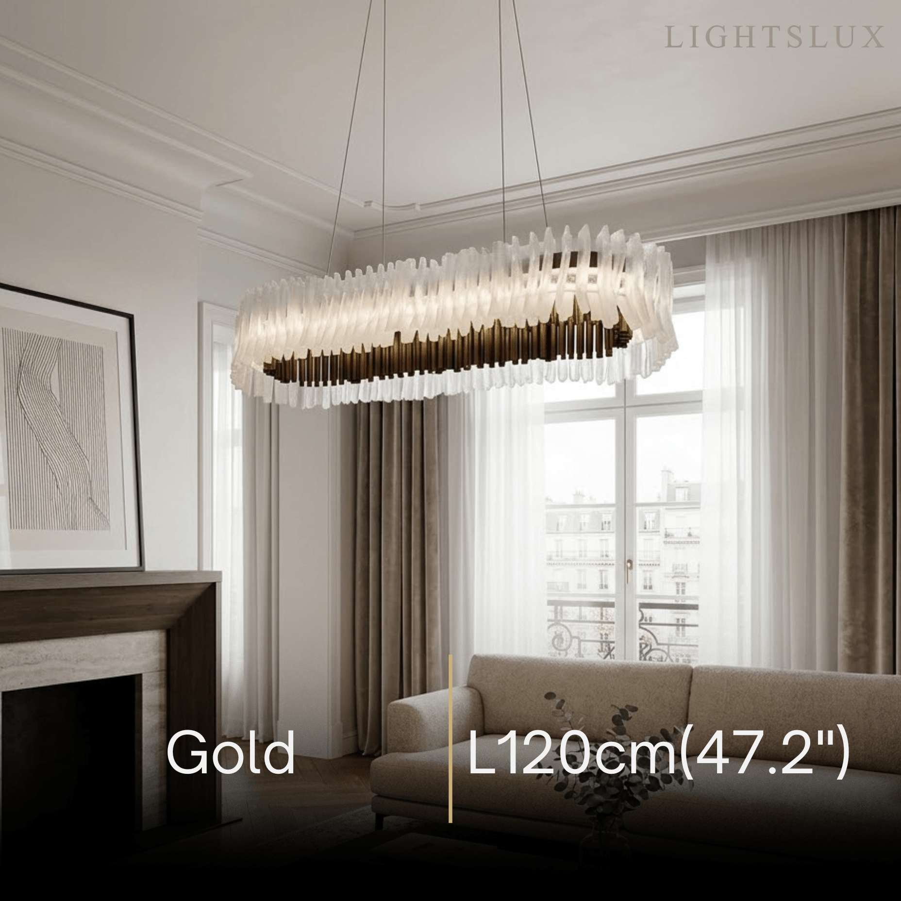 Pendant Light – White/Gold/Chrome Acrylic for Living Room