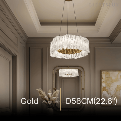 Pendant Light – White/Gold/Chrome Acrylic for Living Room