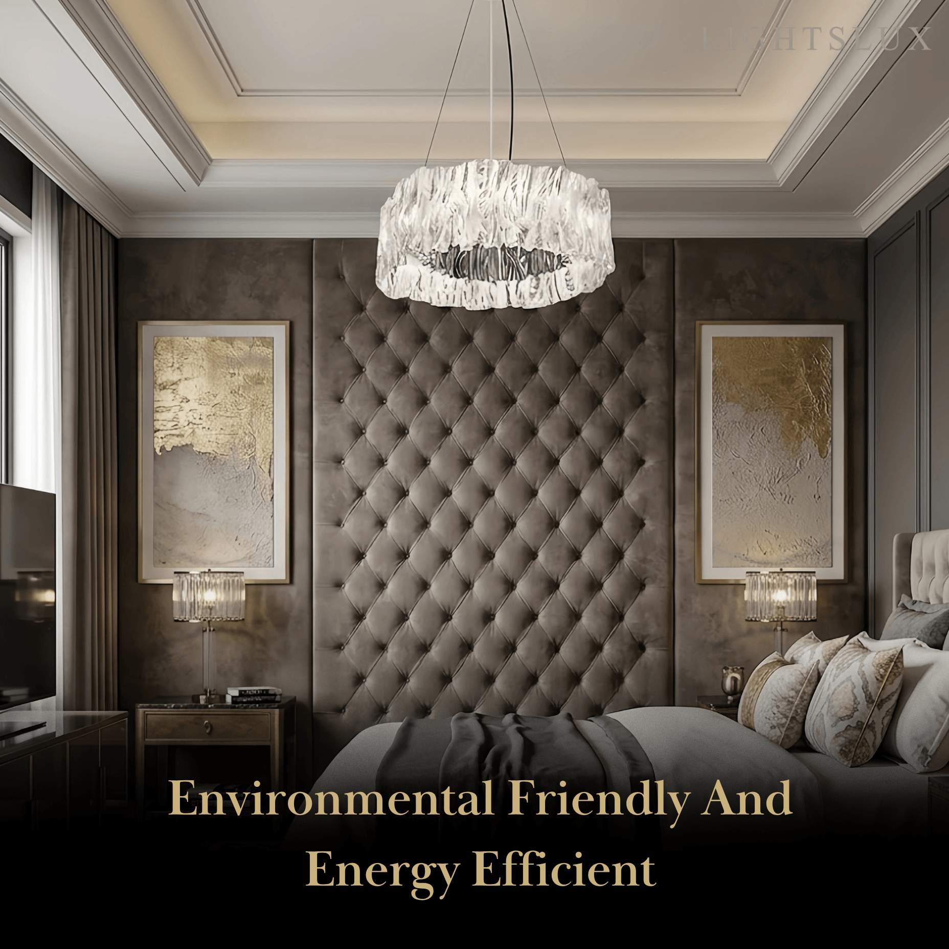 Pendant Light – White/Gold/Chrome Acrylic for Living Room