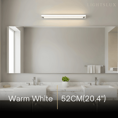 Arcato Modern Waterproof Vanity Light for Bathroom – White Acrylic & Metal Fixture