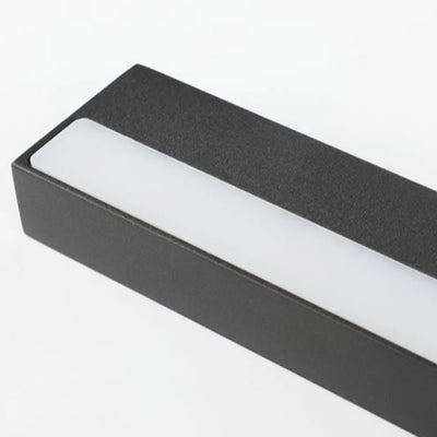 Arcato Minimalist Rectangular Vanity Light Black Metal/Acrylic for Bathroom/Bedroom