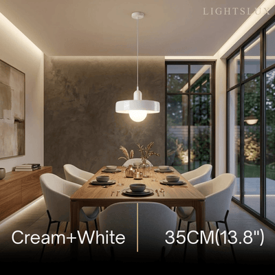Morandia Nordic Pendant Light - Round Glass Shade for Living/Dining Room