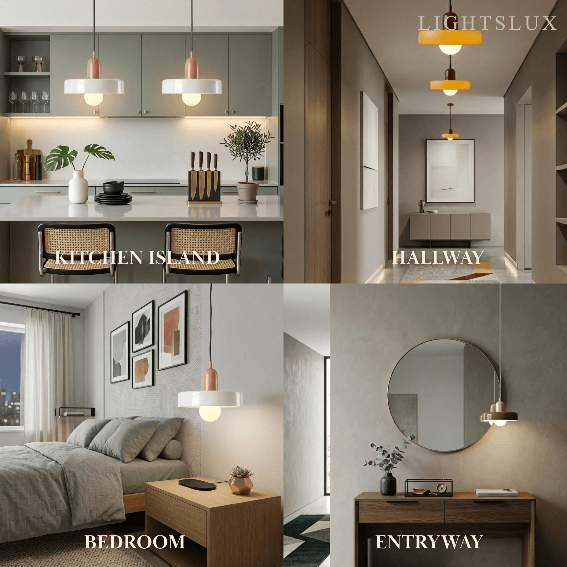 Morandia Nordic Pendant Light - Round Glass Shade for Living/Dining Room