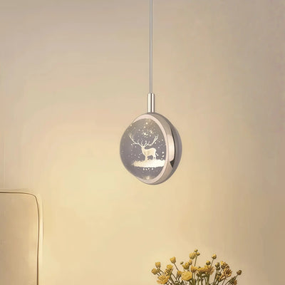 Vivara Art Deco Gold Pendant Light – Globular Metal/Crystal for Bedroom