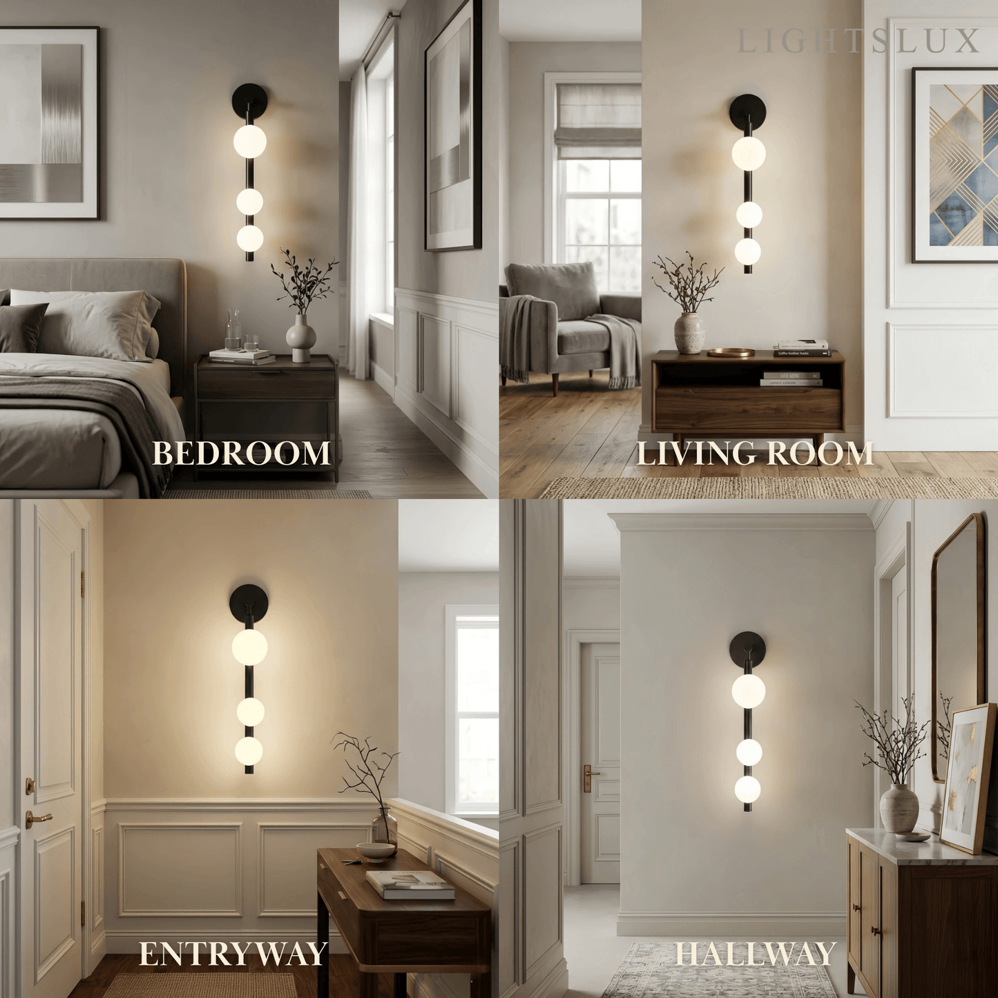 Modern_Wall_Light__Black_Metal_Glass_Globular_Design