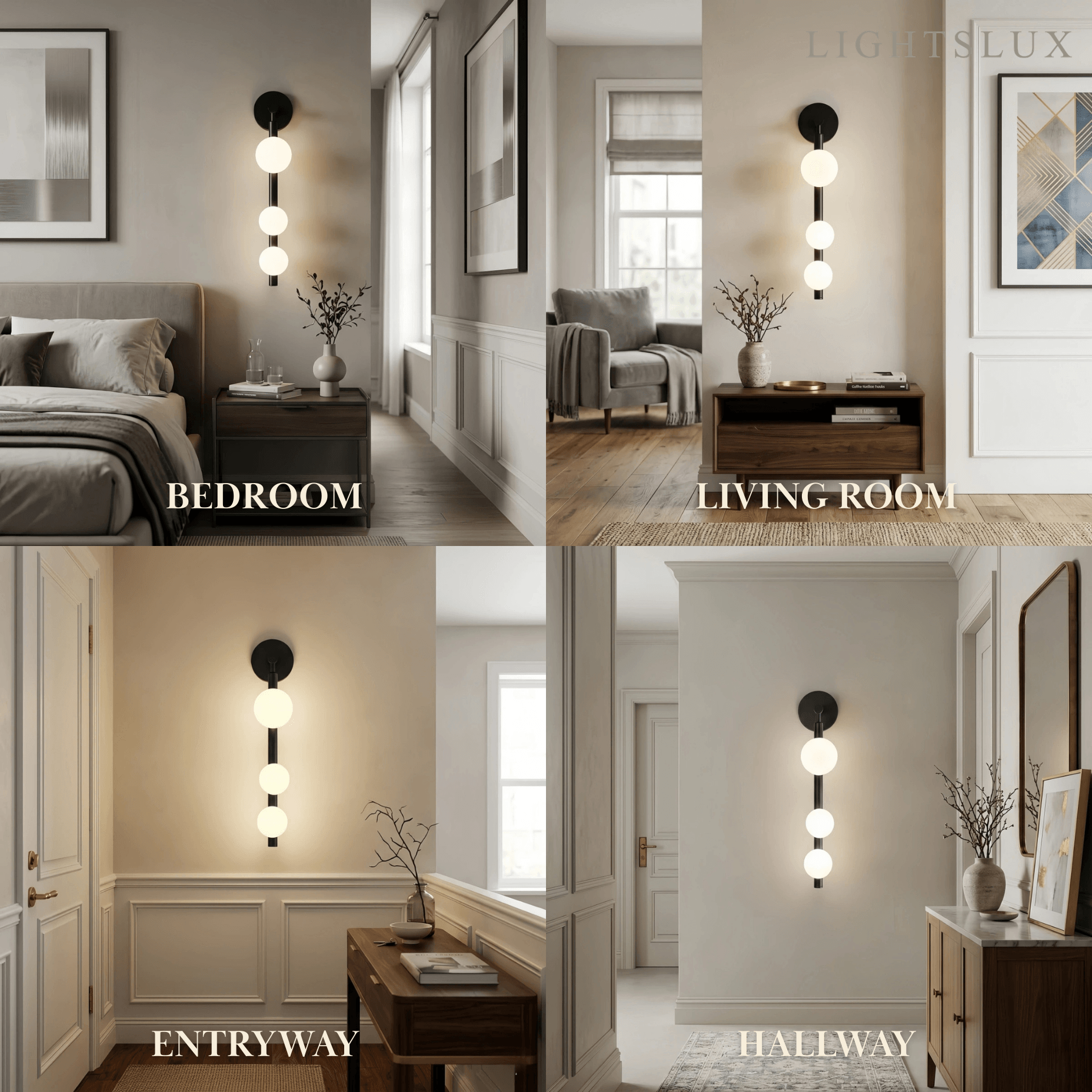 Modern_Wall_Light__Black_Metal_Glass_Globular_Design