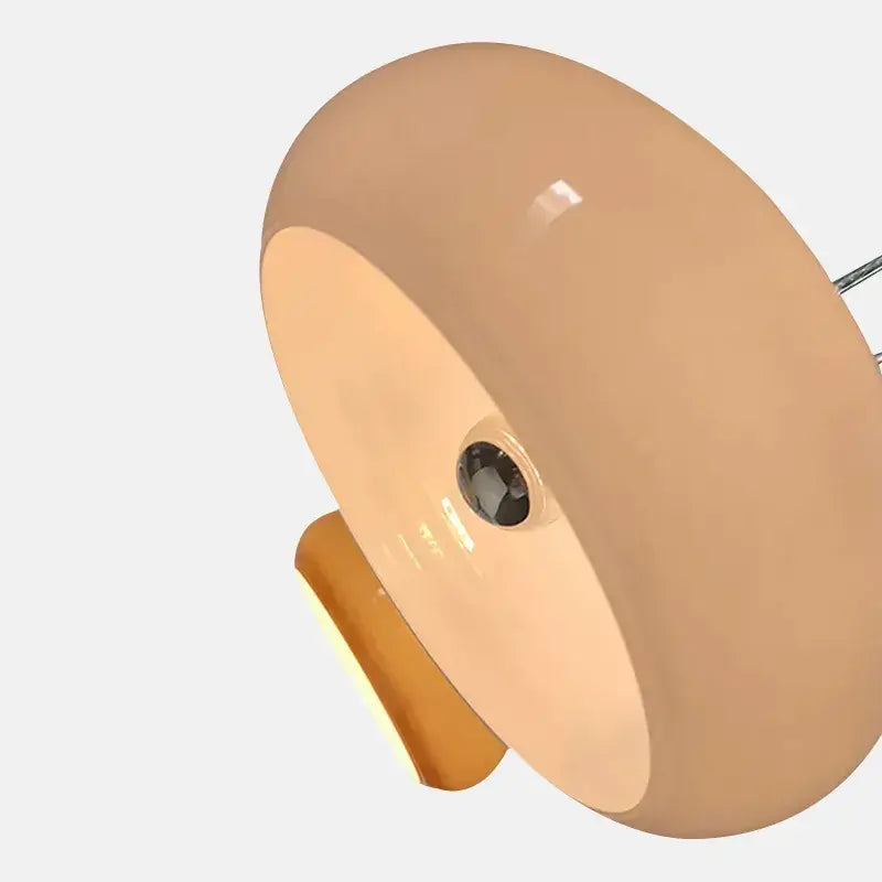 Crema Modern Pendant Light – Orange/White Metal Fixture for Dining Room
