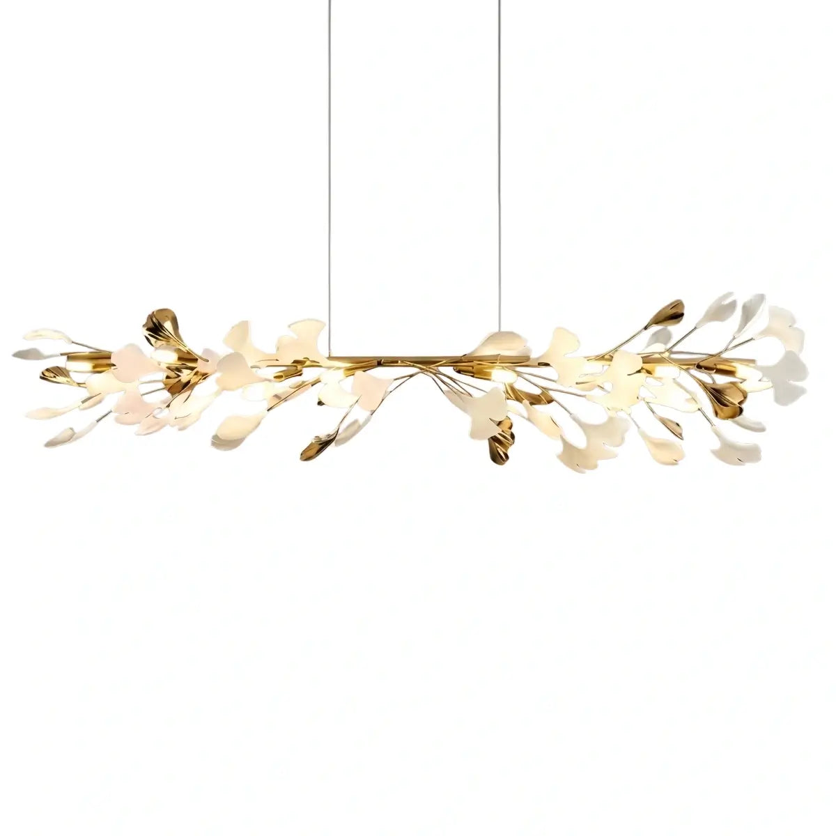 Excelis Art Deco Chandelier - Gold Ceramic/Metal for Living Room