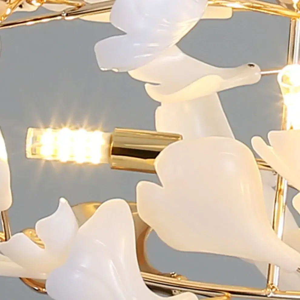 Excelis Art Deco Chandelier – Ceramic Design for Dining Room