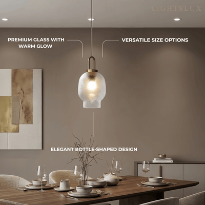 Vetro Industrial Glass Bottle Pendant Light