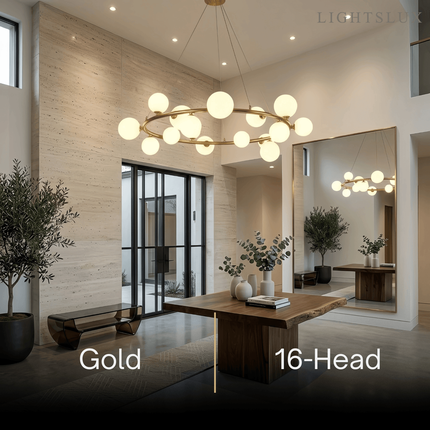 Chandelier - Metal Frame with Bubble Design for Living Room