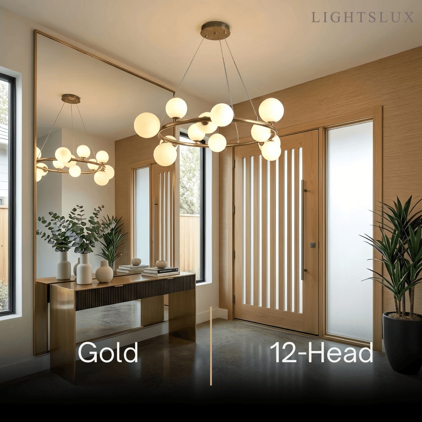 Chandelier - Metal Frame with Bubble Design for Living Room