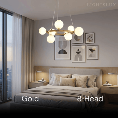 Chandelier - Metal Frame with Bubble Design for Living Room